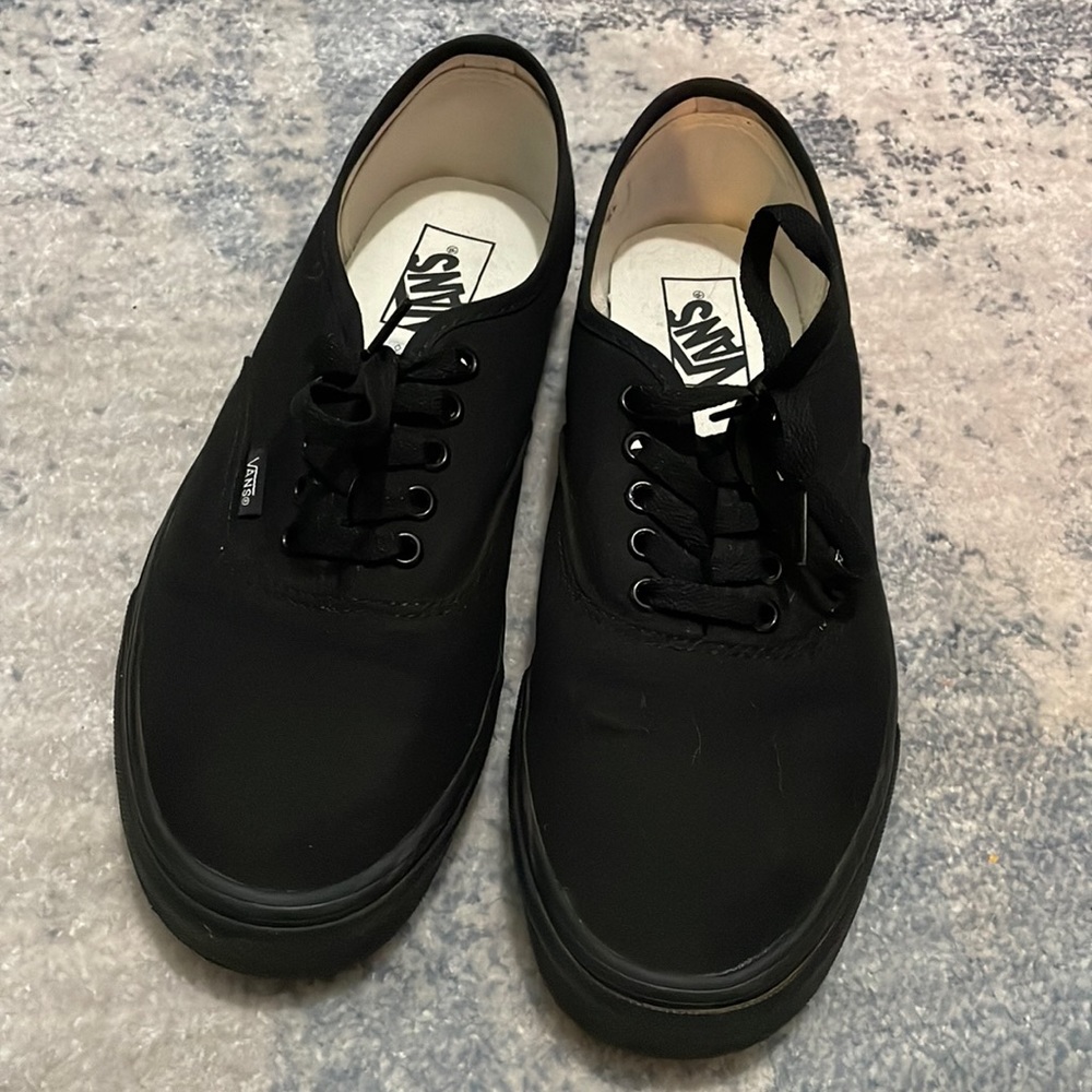 Vans Men's Authentic Lo Pro Black Canvas Skate Shoes
